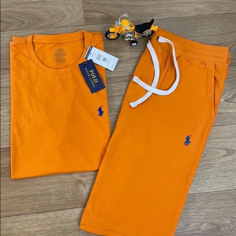Orange Ralph Lauren Polo Short Set